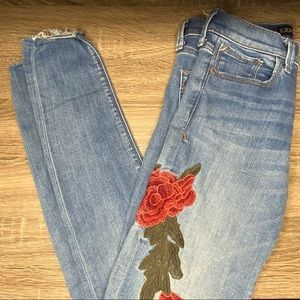 Express Jeans with Floral Embroidery